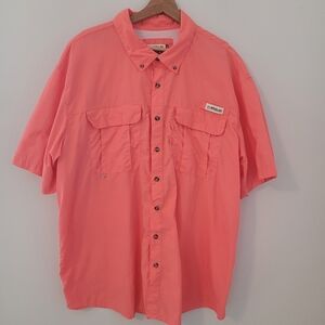 Magellan Outdoor  Shirt Mens 2XL Short Sleeve fish gear shirt Coral Gorpcore
